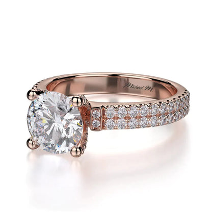 Michael M Pave Round Engagement Ring