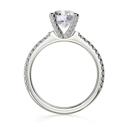 Michael M Pave Round Engagement Ring