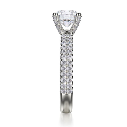 Michael M Pave Round Engagement Ring