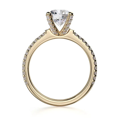 Michael M Pave Round Engagement Ring