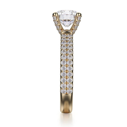 Michael M Pave Round Engagement Ring