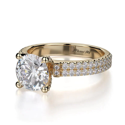 Michael M Pave Round Engagement Ring