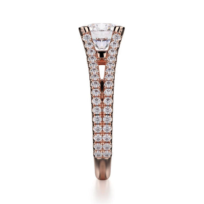 Michael M Prong Round Engagement Ring