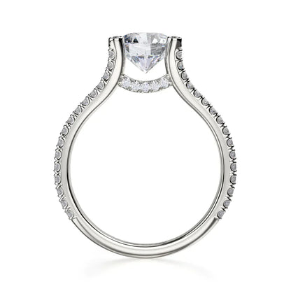 Michael M Prong Round Engagement Ring
