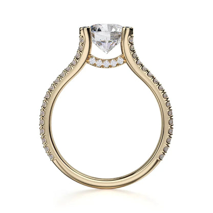Michael M Prong Round Engagement Ring