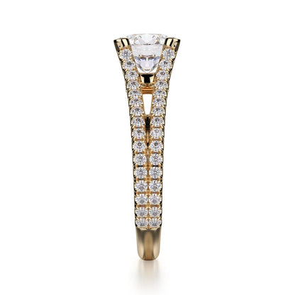 Michael M Prong Round Engagement Ring