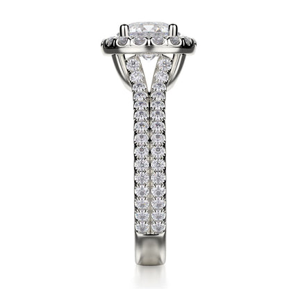 Michael M Prong Round Engagement Ring