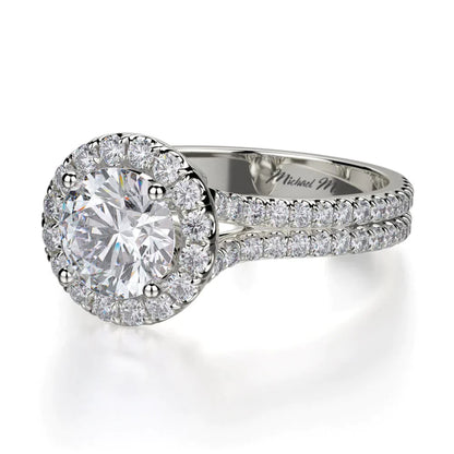 Michael M Prong Round Engagement Ring