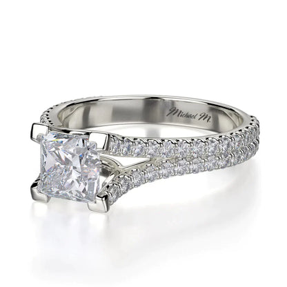 Michael M Prong Princess Engagement Ring