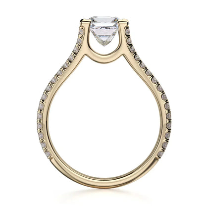 Michael M Prong Princess Engagement Ring
