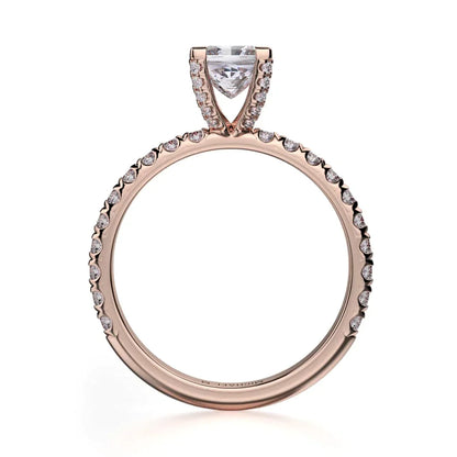 Michael M Prong Princess Engagement Ring