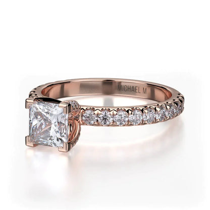 Michael M Prong Princess Engagement Ring