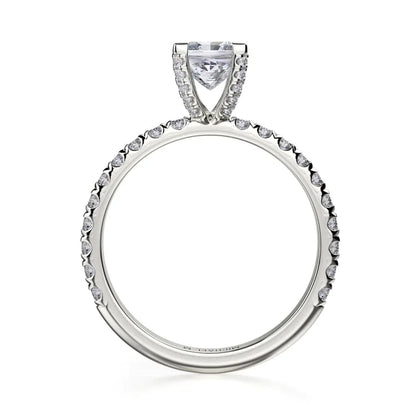 Michael M Prong Princess Engagement Ring