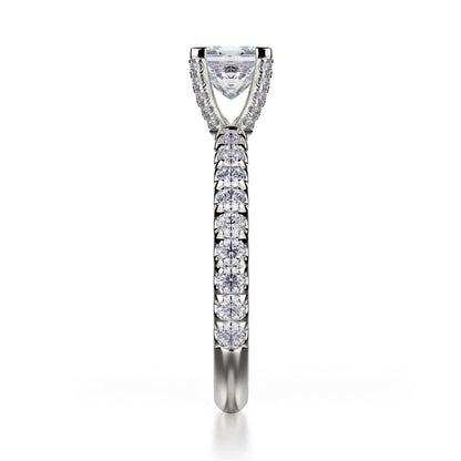 Michael M Prong Princess Engagement Ring