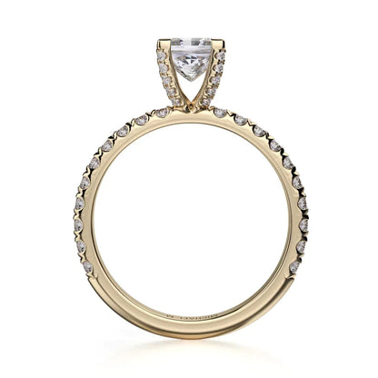 Michael M Prong Princess Engagement Ring