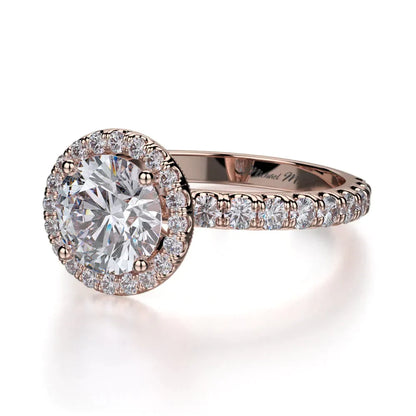 Michael M Prong Round Engagement Ring