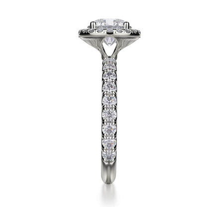 Michael M Prong Round Engagement Ring