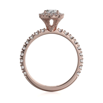 Michael M Prong Oval Engagement Ring