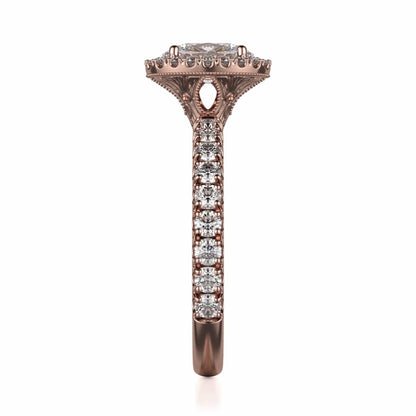 Michael M Prong Oval Engagement Ring