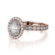 Michael M Prong Oval Engagement Ring