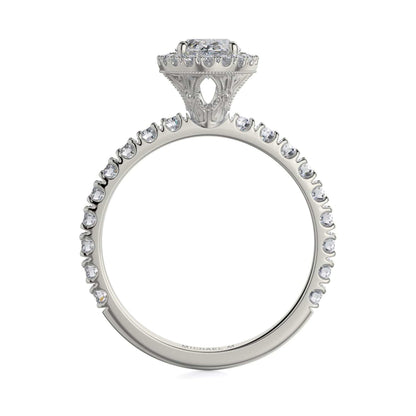 Michael M Prong Oval Engagement Ring