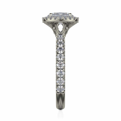 Michael M Prong Oval Engagement Ring