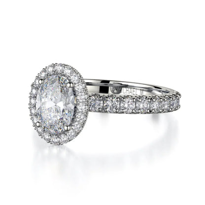 Michael M Prong Oval Engagement Ring