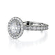 Michael M Prong Oval Engagement Ring