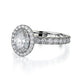 Michael M Prong Oval Engagement Ring