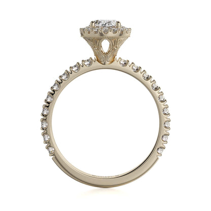 Michael M Prong Oval Engagement Ring