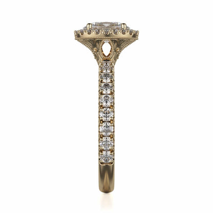 Michael M Prong Oval Engagement Ring
