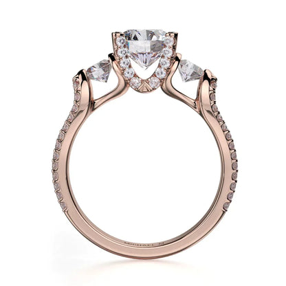Michael M Center Stone Prong Round Engagement Ring