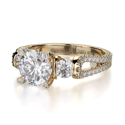 Michael M Center Stone Prong Round Engagement Ring