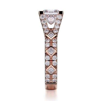 Michael M Bezel Princess Engagement Ring