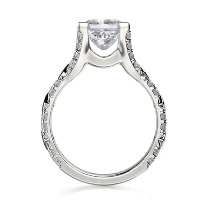 Michael M Bezel Princess Engagement Ring