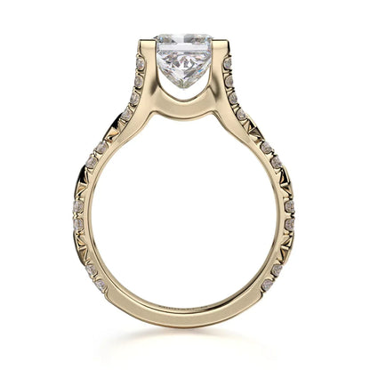 Michael M Bezel Princess Engagement Ring