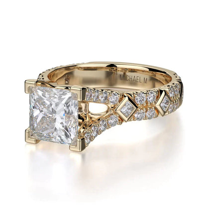 Michael M Bezel Princess Engagement Ring