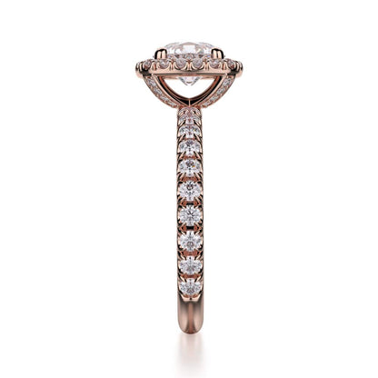 Michael M Halo Cushion Engagement Ring