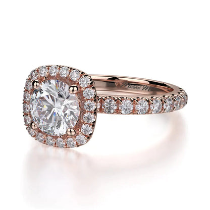 Michael M Halo Cushion Engagement Ring