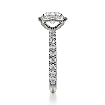 Michael M Halo Cushion Engagement Ring