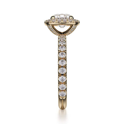 Michael M Halo Cushion Engagement Ring