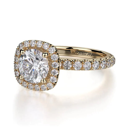 Michael M Halo Cushion Engagement Ring