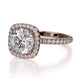 Michael M Halo Cushion Engagement Ring