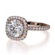 Michael M Halo Cushion Engagement Ring