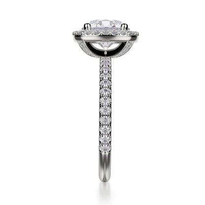 Michael M Halo Cushion Engagement Ring