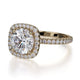 Michael M Halo Cushion Engagement Ring