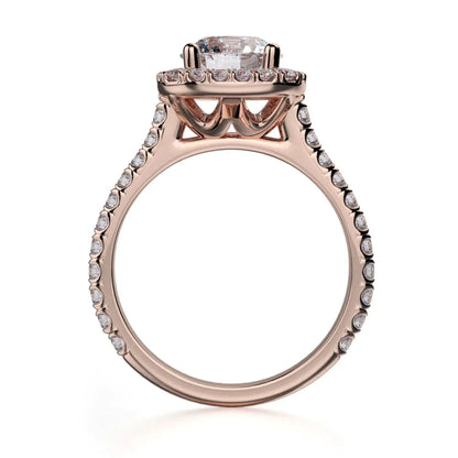 Michael M Halo Cushion Engagement Ring