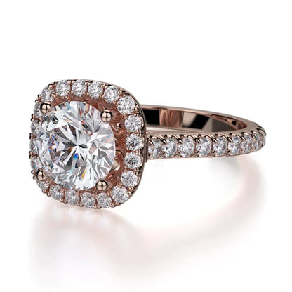 Michael M Halo Cushion Engagement Ring