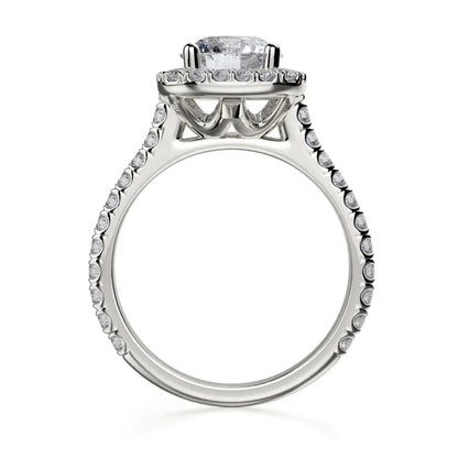 Michael M Halo Cushion Engagement Ring