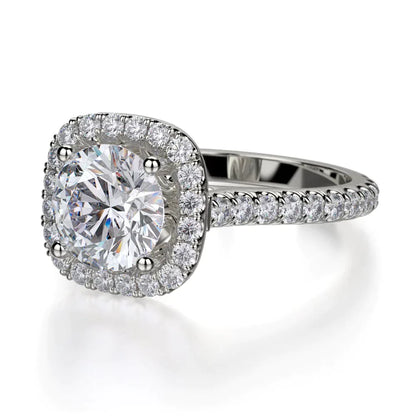 Michael M Halo Cushion Engagement Ring